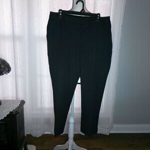 ISAAC MIZRAHI Live Pull-Up Stretch Waist Crop Black Pants w/Pockets 16